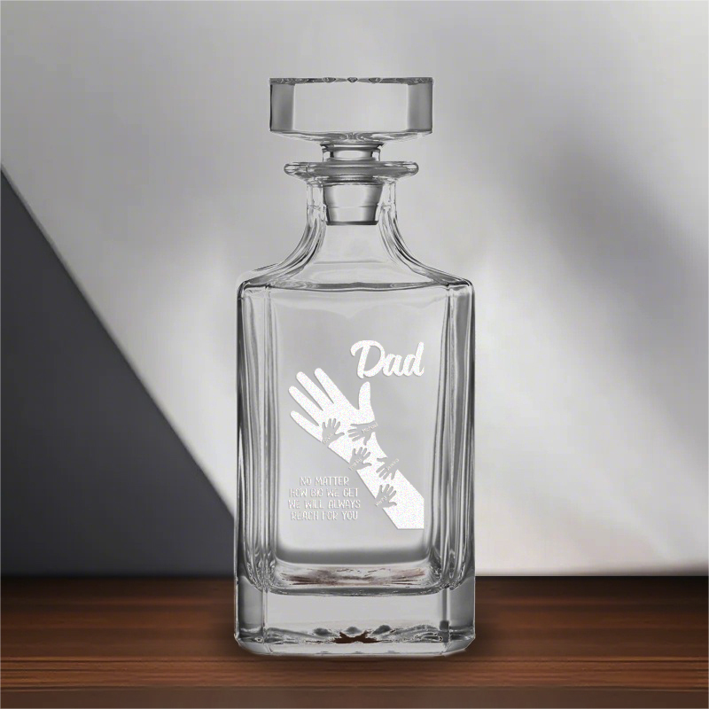 Personalized 'dad's Strong Arms' Whiskey Bottle With Kids' Names - Father's Day Gift