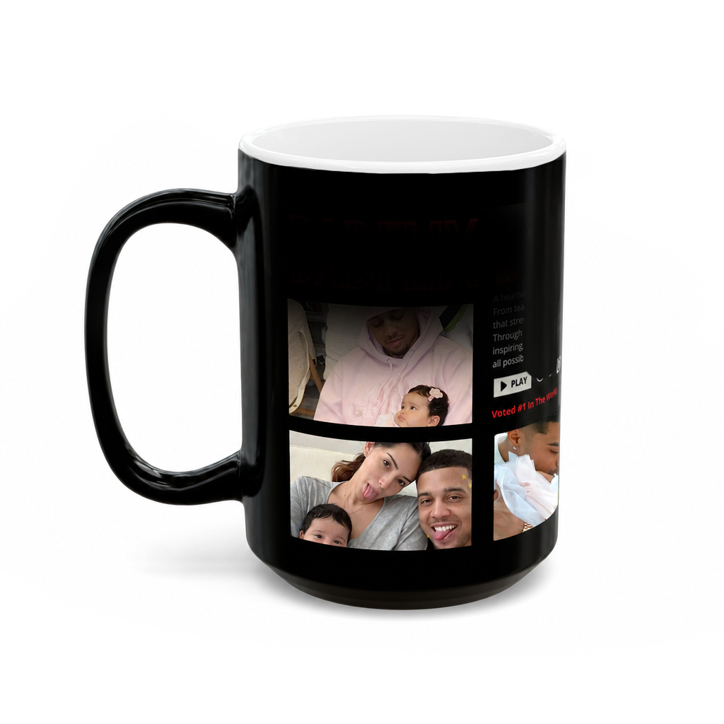 Custom Dadflix Heat Changing Mug with Multiple Photos – Personalized Father’s Day Gift for Dad