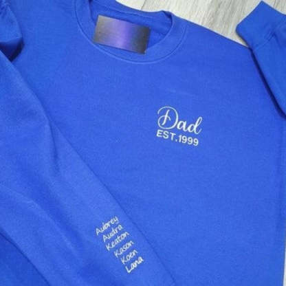 Dad Est 2023 Crewneck Embroidered