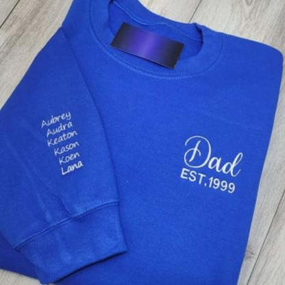 Dad Est 2023 Crewneck Embroidered