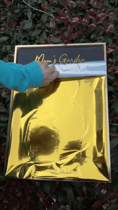 Hot Sale⭐️Custom Golden Foil Birth Flower Frame