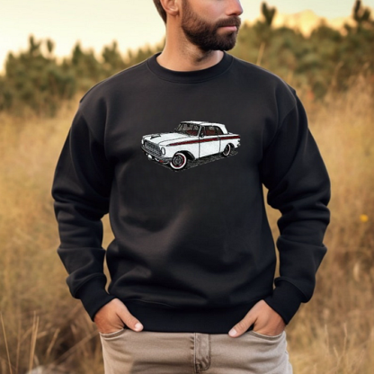 CHEST Custom Car Crewneck & Hoodie – Personalized Car Portraits for Couples