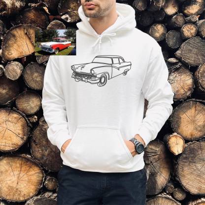 CHEST Custom Car Crewneck & Hoodie – Personalized Car Portraits for Couples