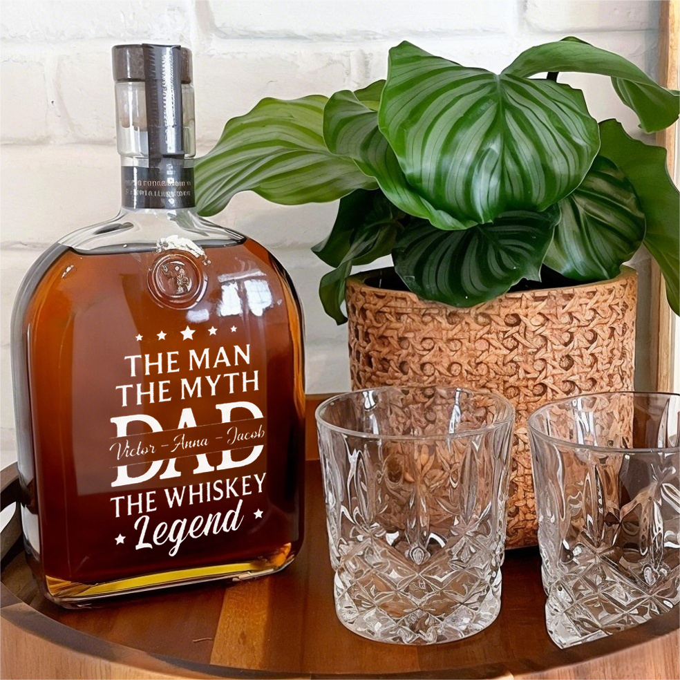 Customize Your Dad's Whiskey Bottle With Your Child's Name, A Memorable Father's Day Gift