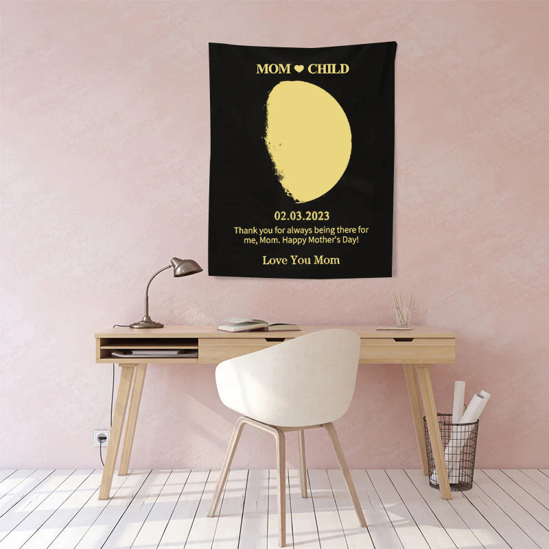 Custom Your Own Moon Phase Blankets Gift for Mom - Mother's Day Gift