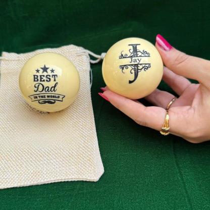 Personalized Snooker/Billiards Cue Ball - Great Gift For Dad, Gift For Him, Boyfriend Gift, Anniversary Gifts, Gift For Husband