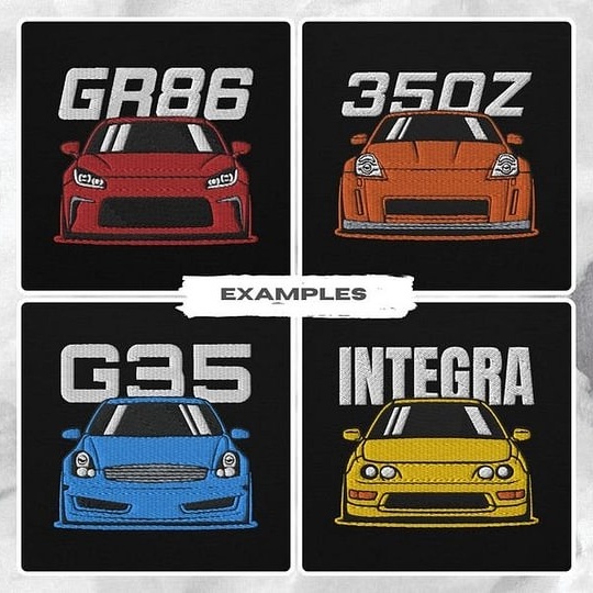 Embroidered CUSTOM Car Hoodie and T-Shirt of Your Car-Gift Idea for Petrolheads