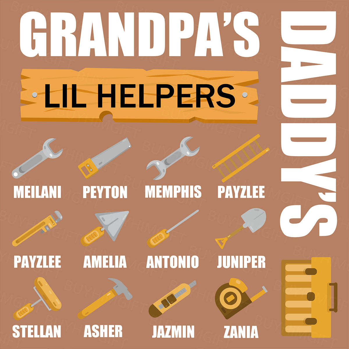 Personalized "Daddy's LIL HELPERS" Tools Shirt