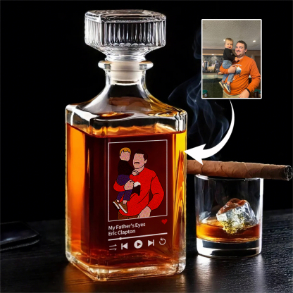 Customized Photo Music Player Whiskey Bottle To Capture The Beautiful Moments On Father's Day