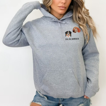 Personalized Embroidered Pet Roman Numeral Sweatshirt
