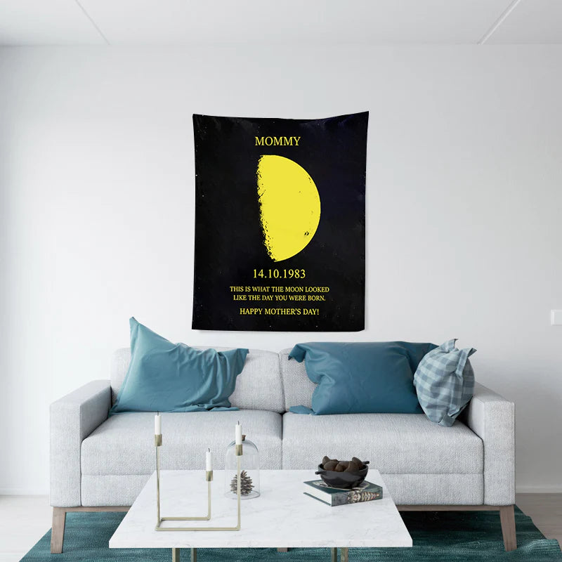 Custom Your Own Moon Phase Blankets Gift for Mom - Mother's Day Gift