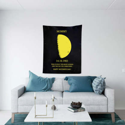 Custom Your Own Moon Phase Blankets Gift for Mom - Mother's Day Gift