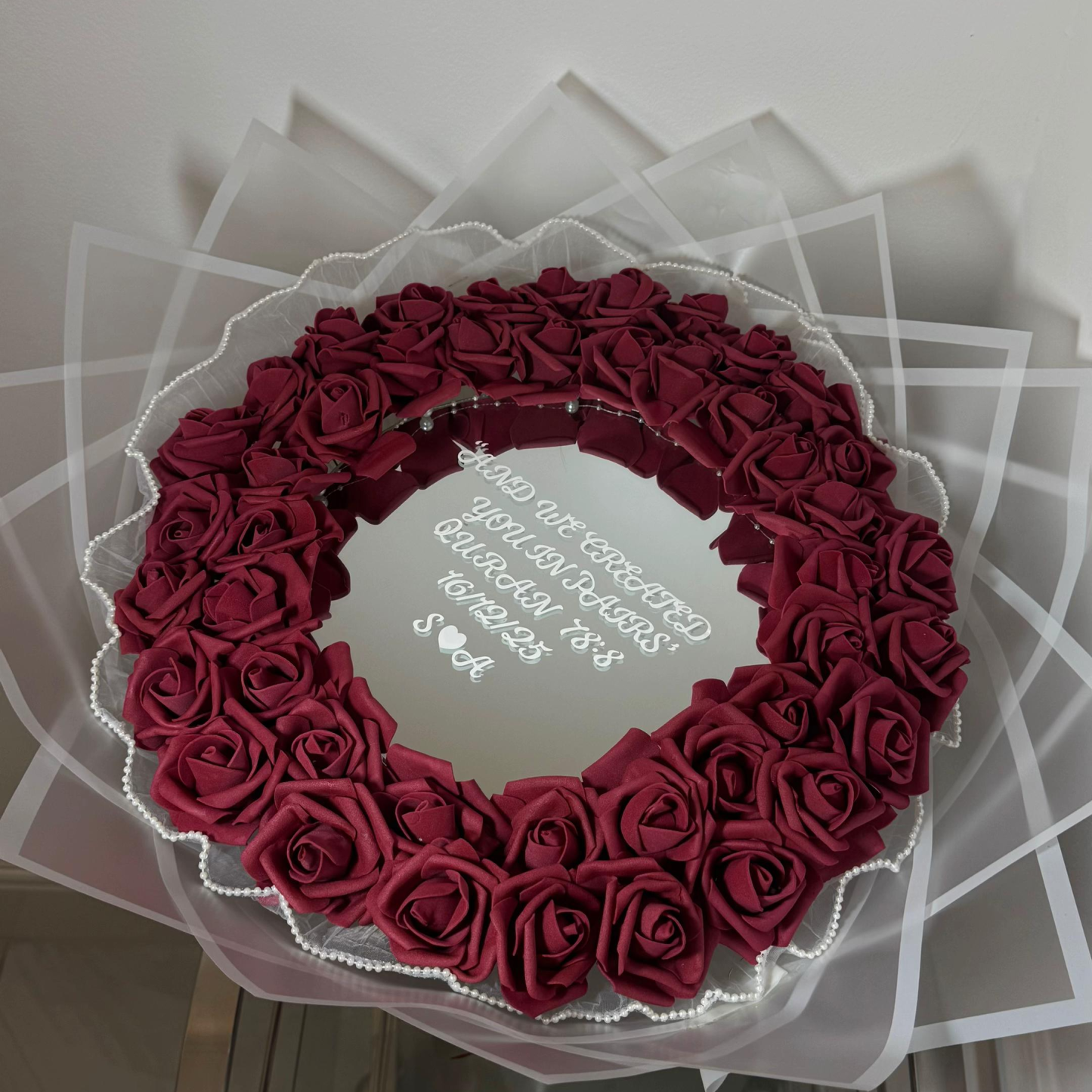 Personalised Mirror Rose Bouquet 🌹✨