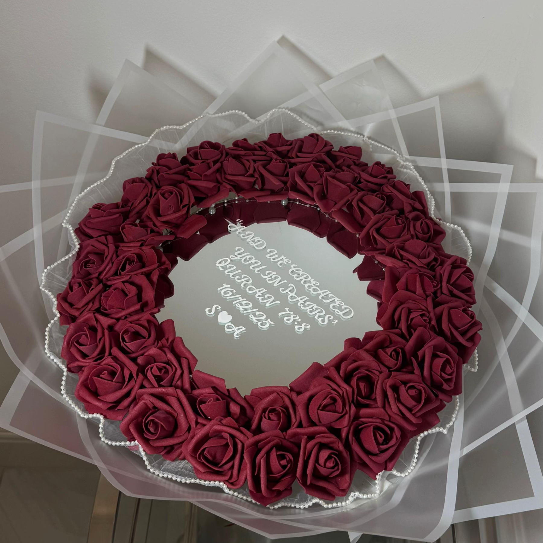 Personalised Mirror Rose Bouquet 🌹✨