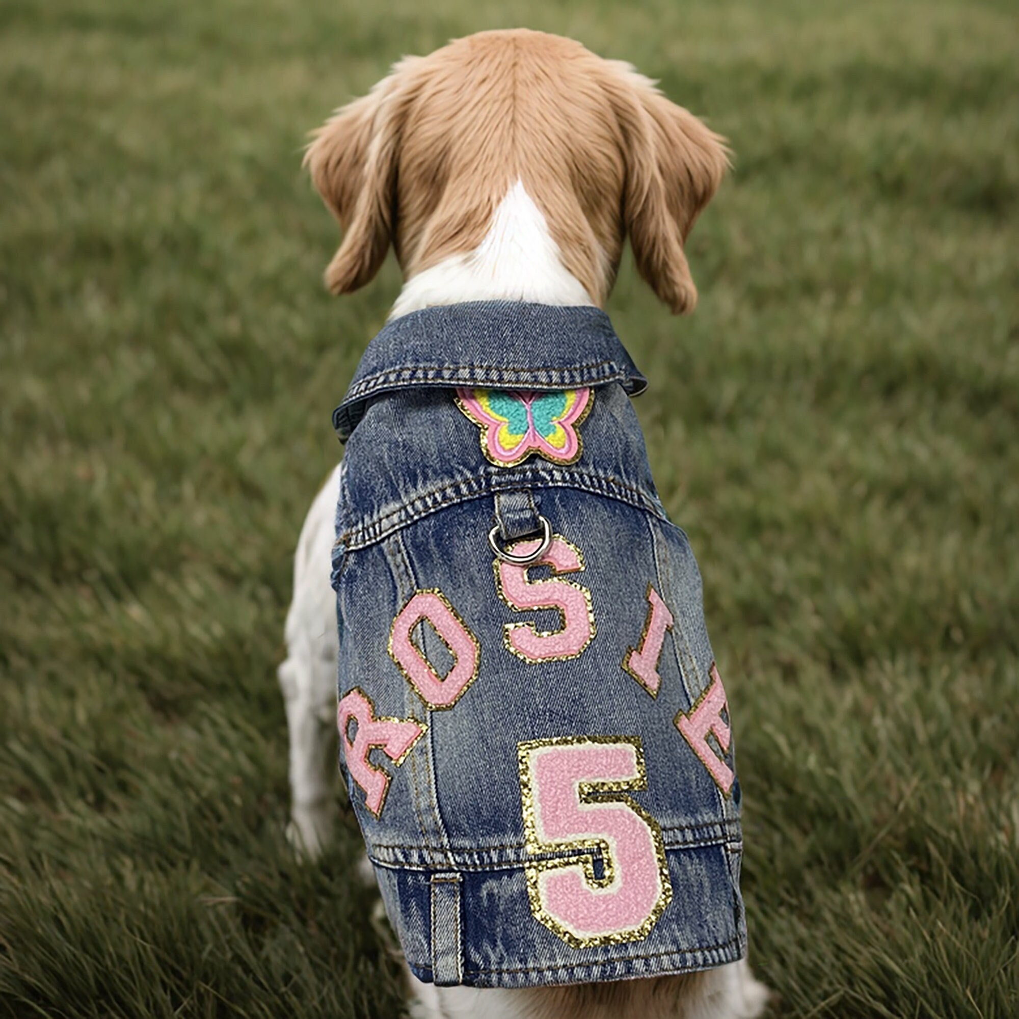 Personalized Hand Patch Pets Denim Jacket for Comfort and Unique