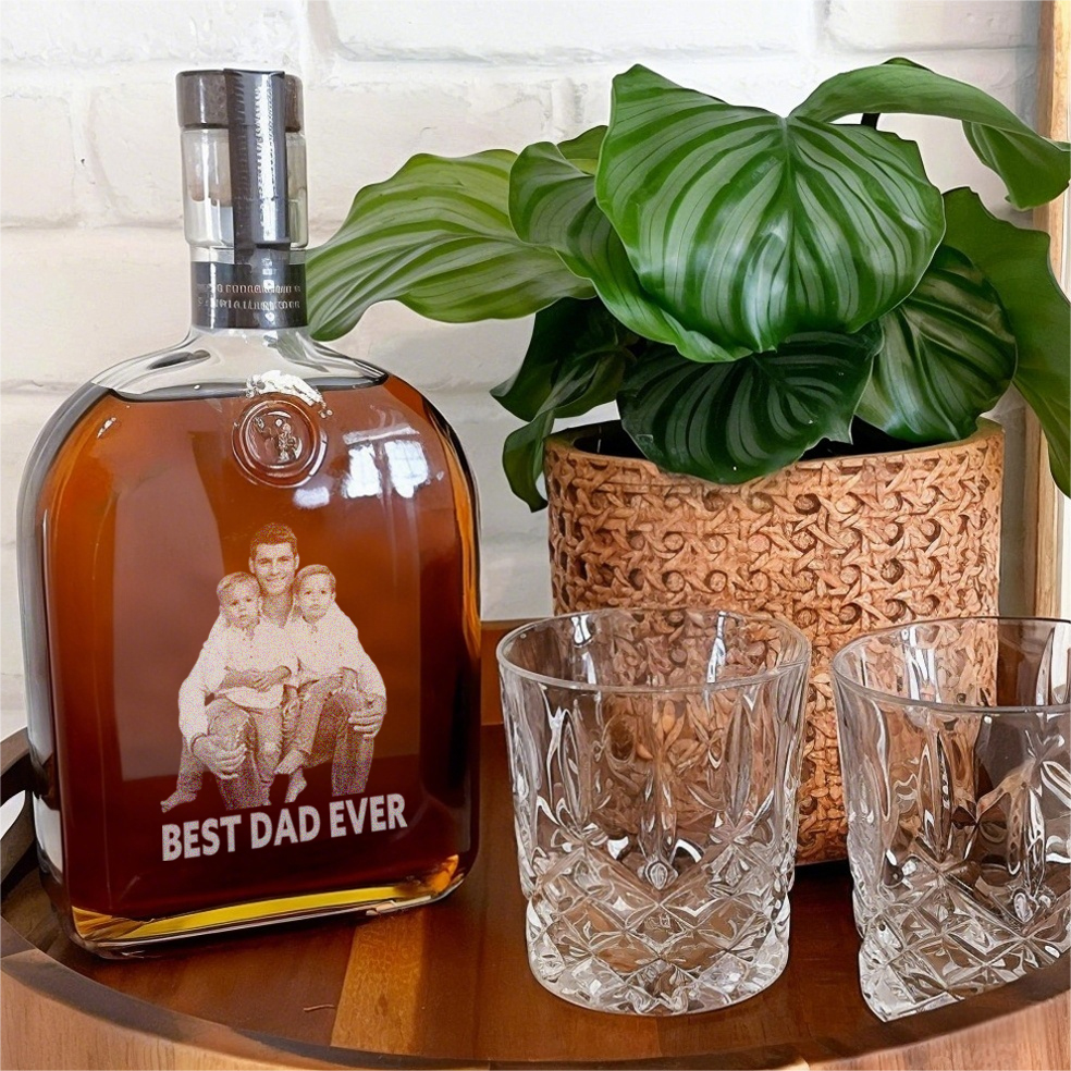 Customize The Best Dad Photo Whiskey Bottle Ever, A Father's Day Gift For Dad