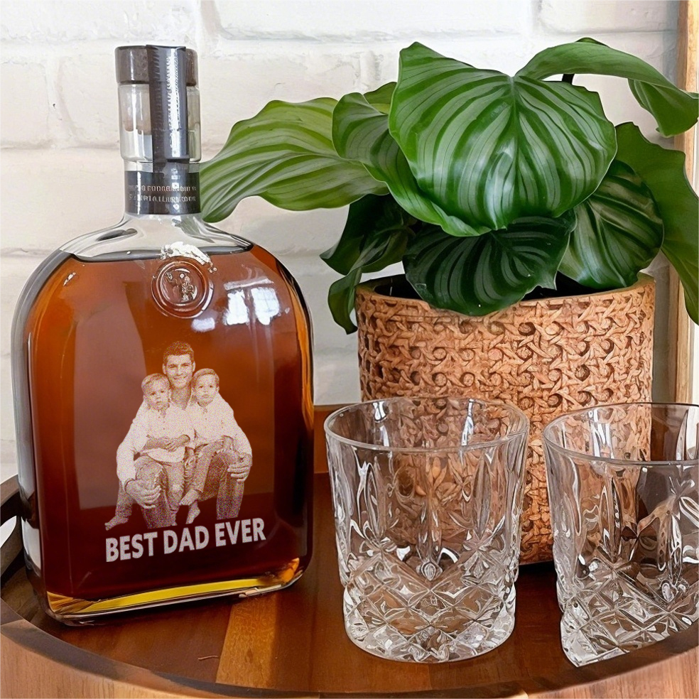 Customize The Best Dad Photo Whiskey Bottle Ever, A Father's Day Gift For Dad