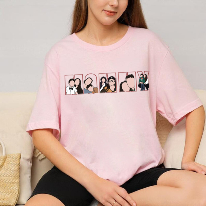 Custom Hand Painted Color Silhouette Sweatshirt Father's Day Gift, Gift For Dad, Grandpa