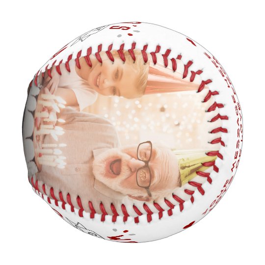 Personalized Modern World's Greatest Grandpa Photo Baseball Emblem Design Father's Day Baseball Gifts