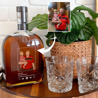 Customized Photo Music Player Whiskey Bottle To Capture The Beautiful Moments On Father's Day