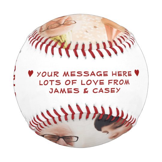 Personalized Modern World's Greatest Grandpa Photo Baseball Emblem Design Father's Day Baseball Gifts
