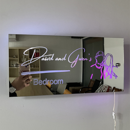 💗Personalized Outline Photo Mirror - Light Up Mirror(Buy 2 Get Free Shipping)