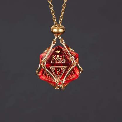 Custom Anniversary D20 Dice, Personalized Gift