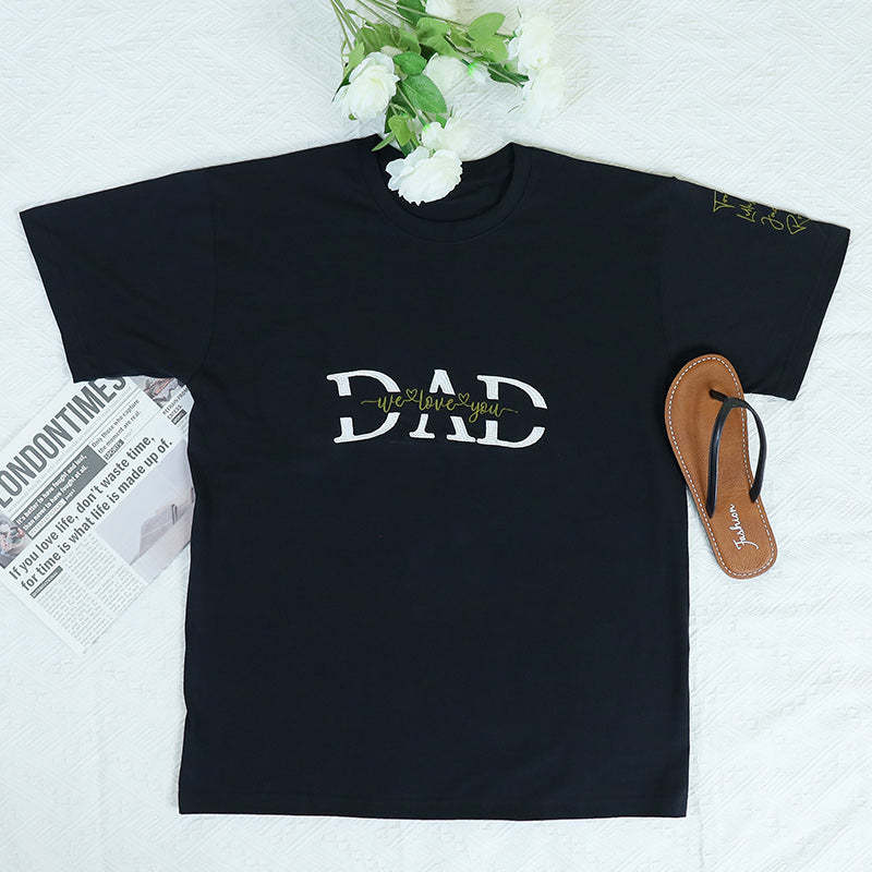 Dad Embroidery Hoodie Personalized, Father T-Shirt Gift, Cool Dad Sweatshirt