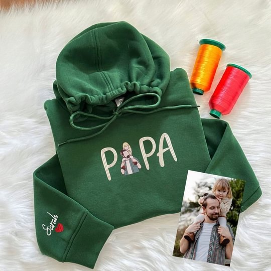 🔥Hot Sale🔥Custom DAD Embroidered Photo Sweatshirt - Gift to Father