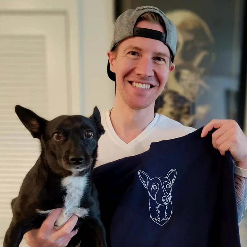 Custom Pet Lines Embroidered Sweatshirt/Hoodie