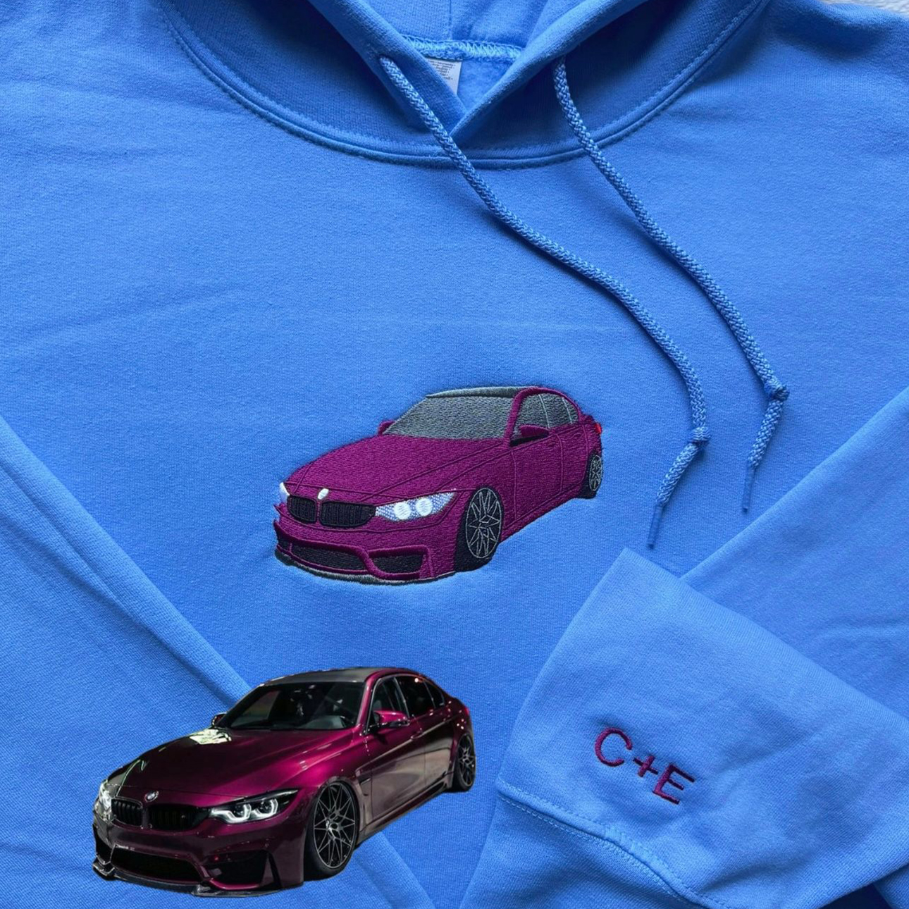Custom Car Embroidered Crewneck & Hoodies – The Perfect Gift for Your Boyfriend or Husband!