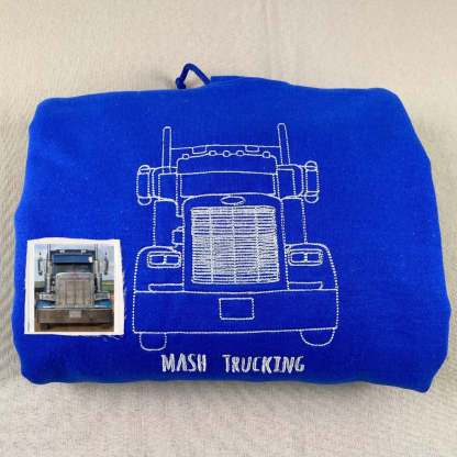 Custom Embroidered Car Outline Sweatshirt From Your Photo, Embroidered Car Hoodie, Custom Car Sweater