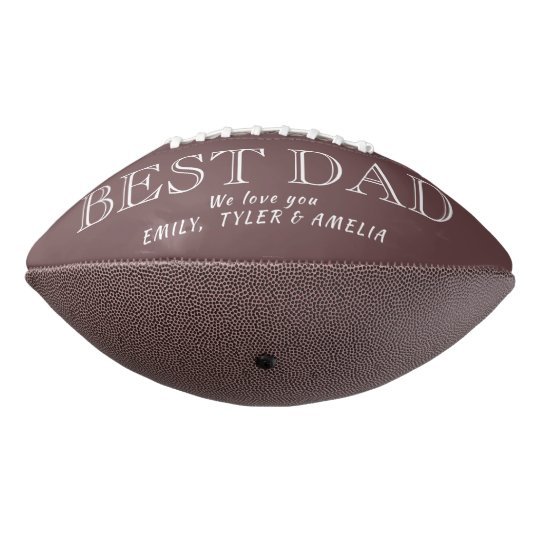 Personalized Photo Custom Text Best Dad 3 Photos Collage Football Rugby Gifts For Football Lovers Father's Day Football Gifts for Dad, Son, Grandpa