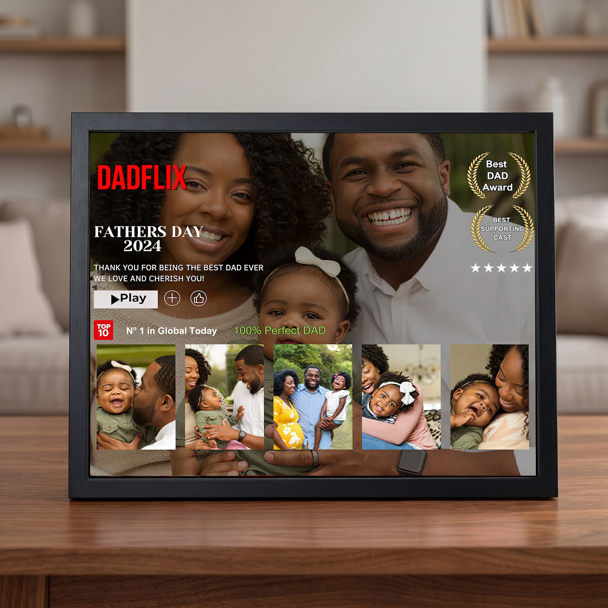 DAD Photo Frame DADflix Father's Day Photo Frame