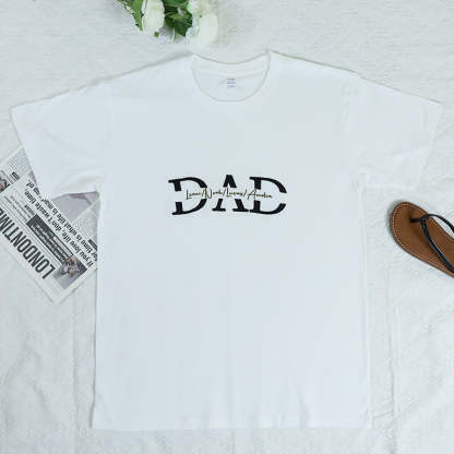 Dad Embroidery Hoodie Personalized, Father T-Shirt Gift, Cool Dad Sweatshirt