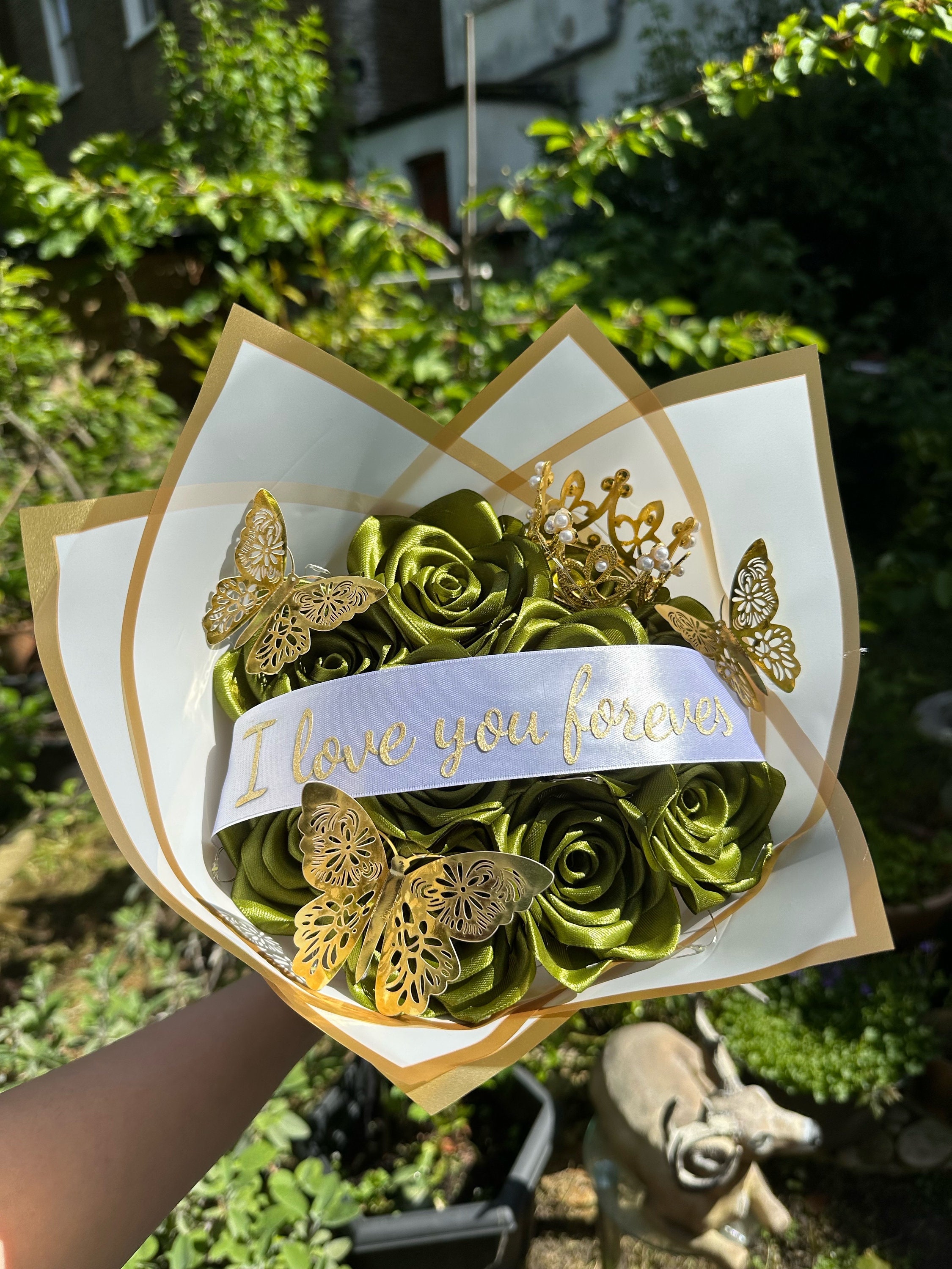 💕Eternal Roses - HandMade From Satin Ribbon(Never Wither)