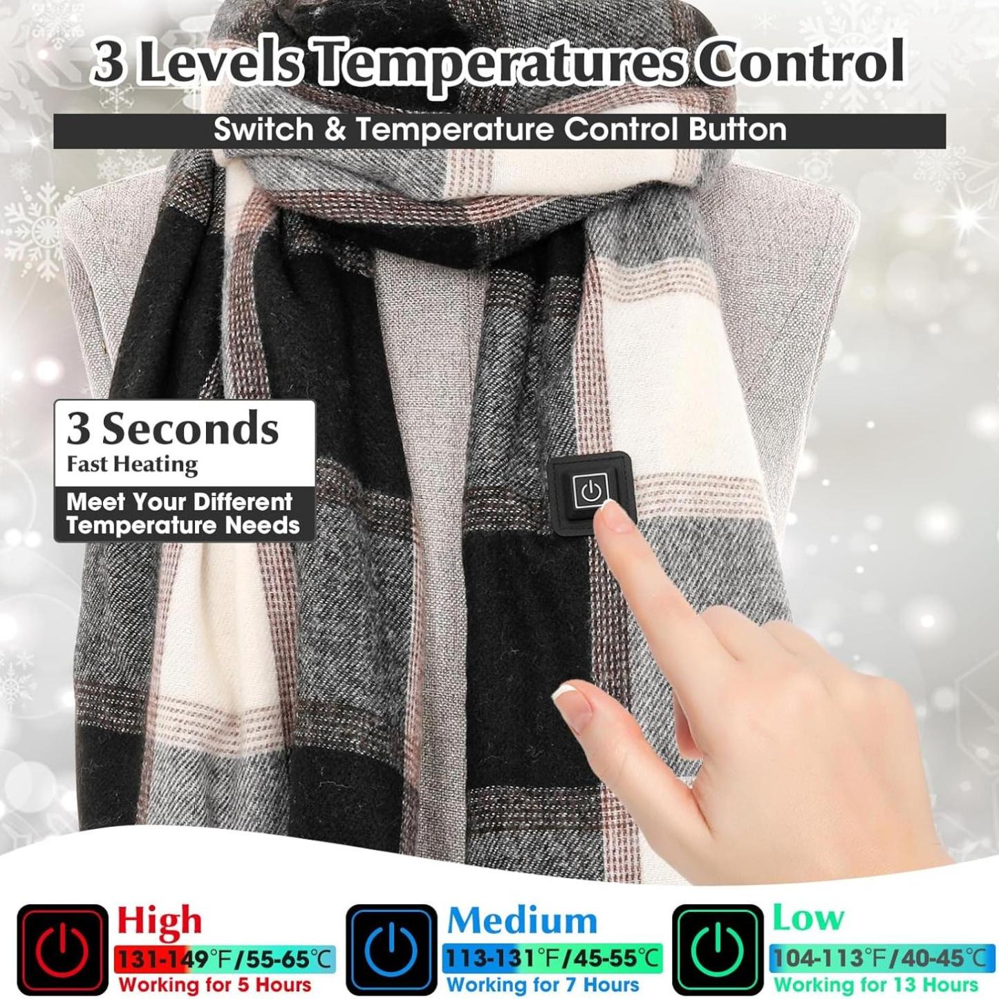 Electric Heating Scarf with 3 Temperature, Intelligent Electric Heating Scarf