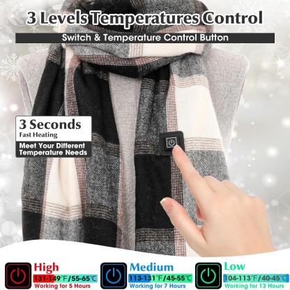 Electric Heating Scarf with 3 Temperature, Intelligent Electric Heating Scarf