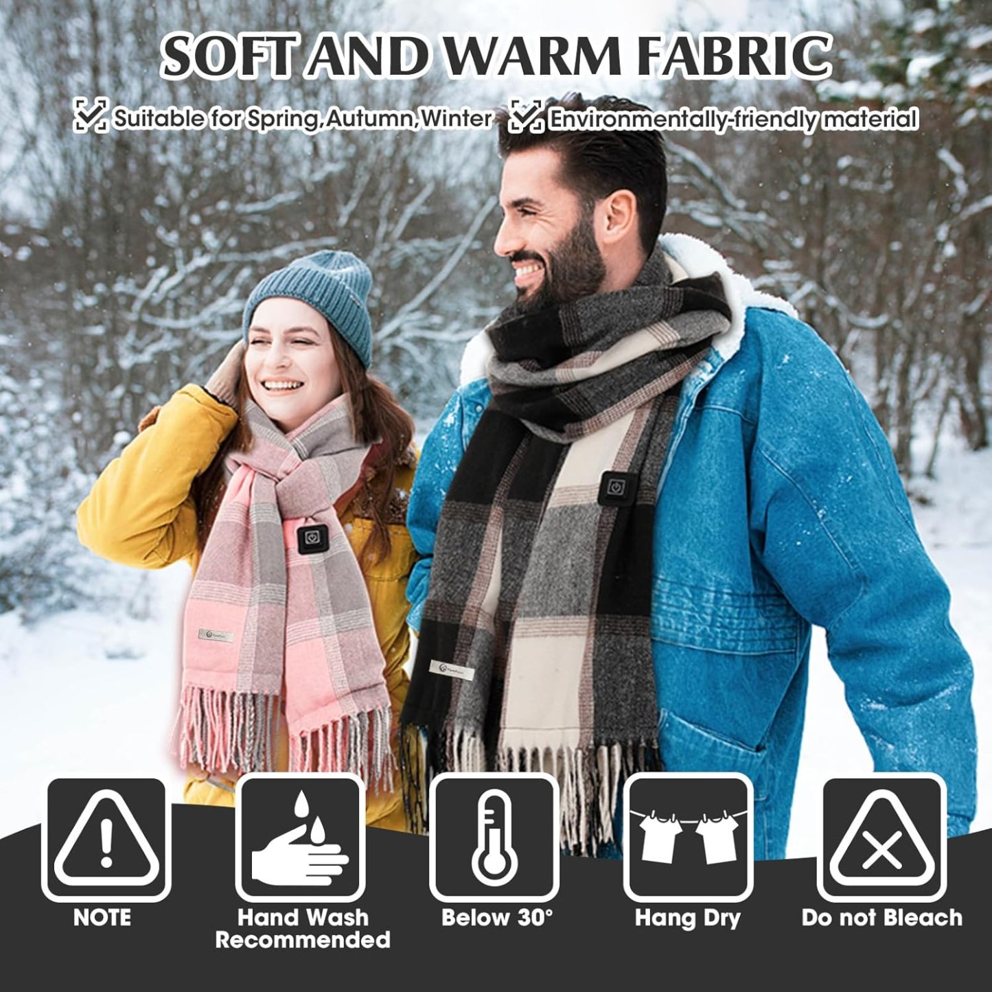 Electric Heating Scarf with 3 Temperature, Intelligent Electric Heating Scarf