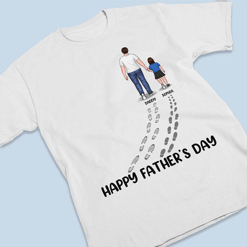 Happy Father's Day Best Dad Ever Footprint Custom Sweatshirt -Gift For Dad