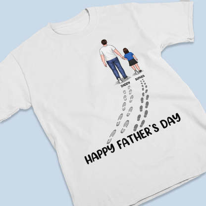 Happy Father's Day Best Dad Ever Footprint Custom Sweatshirt -Gift For Dad