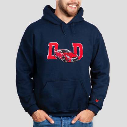Dad Car Full Colorful Embroidered Sweatshirt - Father's Day Gift
