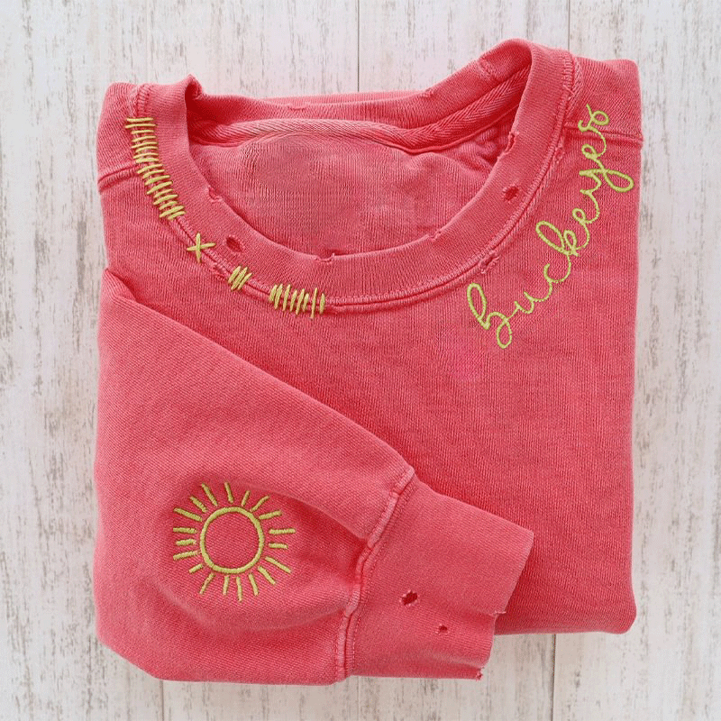 VINTAGE CUSTOM CREW-Custom Embroidered Hand Distressed Crew Neck Sweat