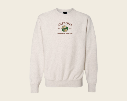 Embroidered Arizona Saguaro Blossom Crew