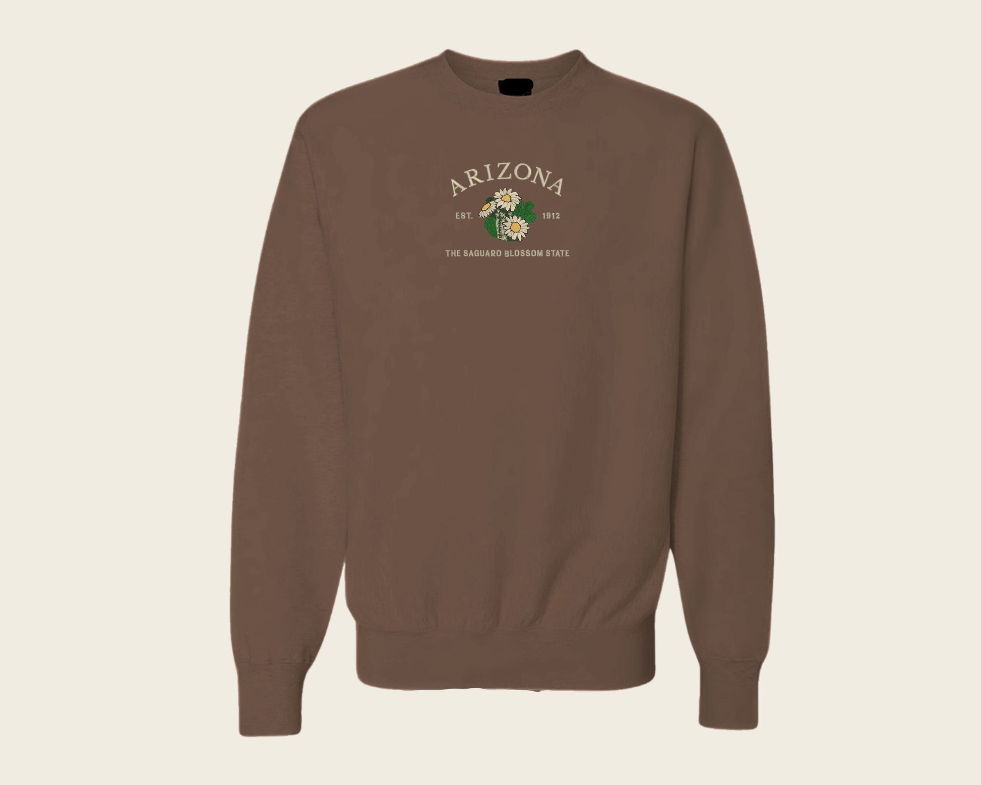 Embroidered Arizona Saguaro Blossom Crew