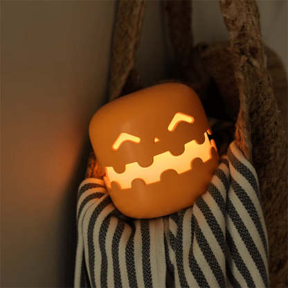 Spooky Pumpkin Night Light - Halloween - ABS Plastic - Press-to-Light