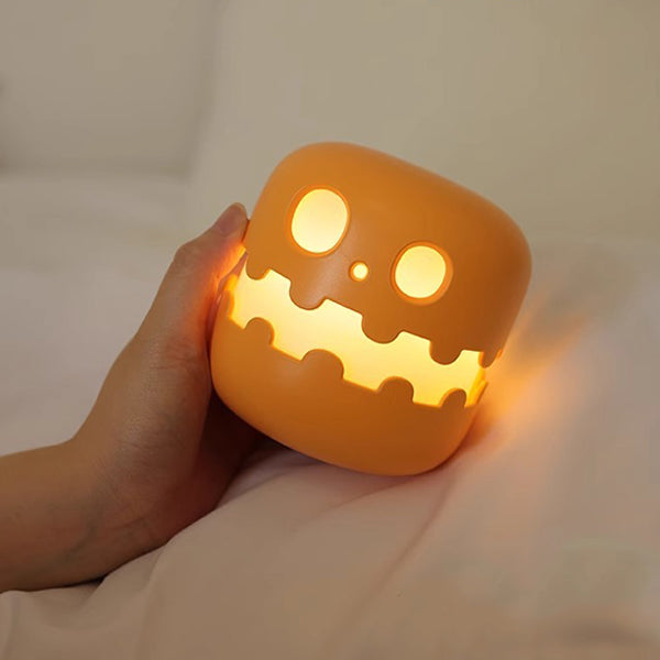 Spooky Pumpkin Night Light - Halloween - ABS Plastic - Press-to-Light