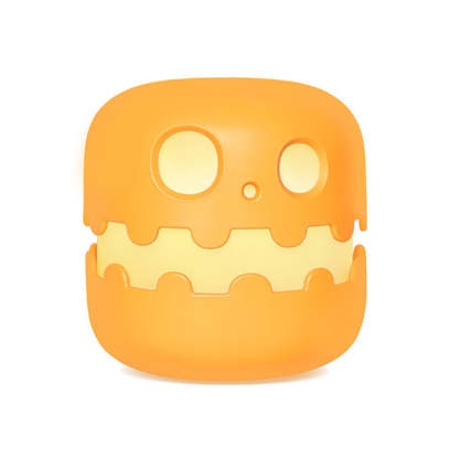 Spooky Pumpkin Night Light - Halloween - ABS Plastic - Press-to-Light