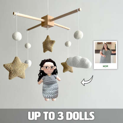 Custom Family Doll Crochet Pet Nursery Baby Mobile