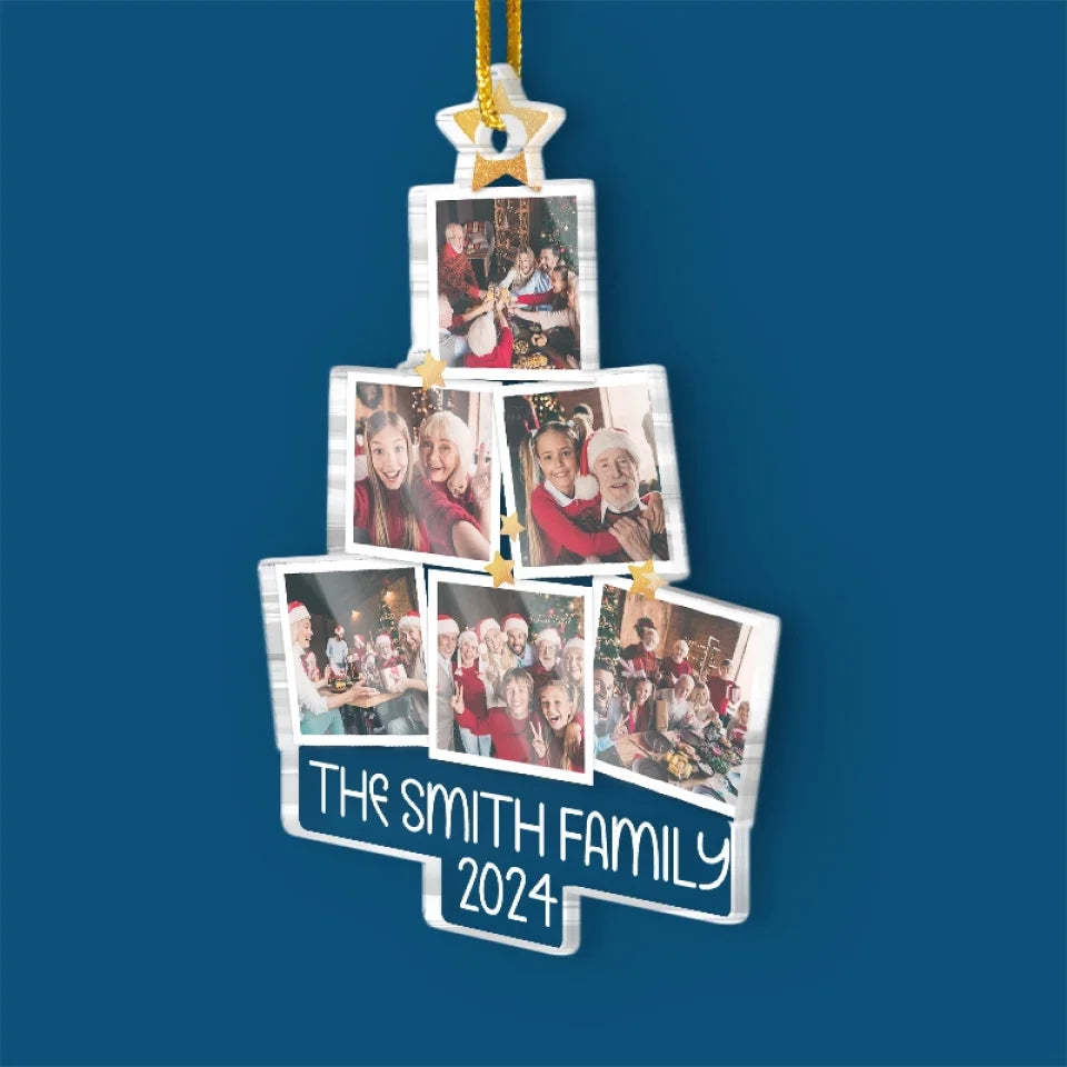 Family Personalized Acrylic Photo Ornament-The True Spirit Of Christmas Is Love